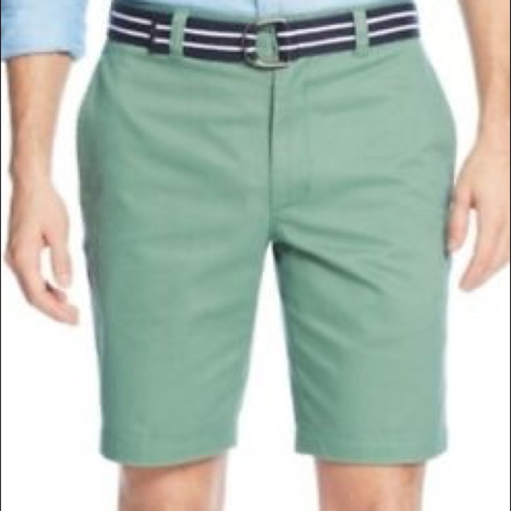 Club Room Men's Belted Flat-Front Shorts